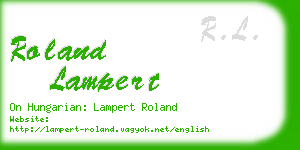 roland lampert business card